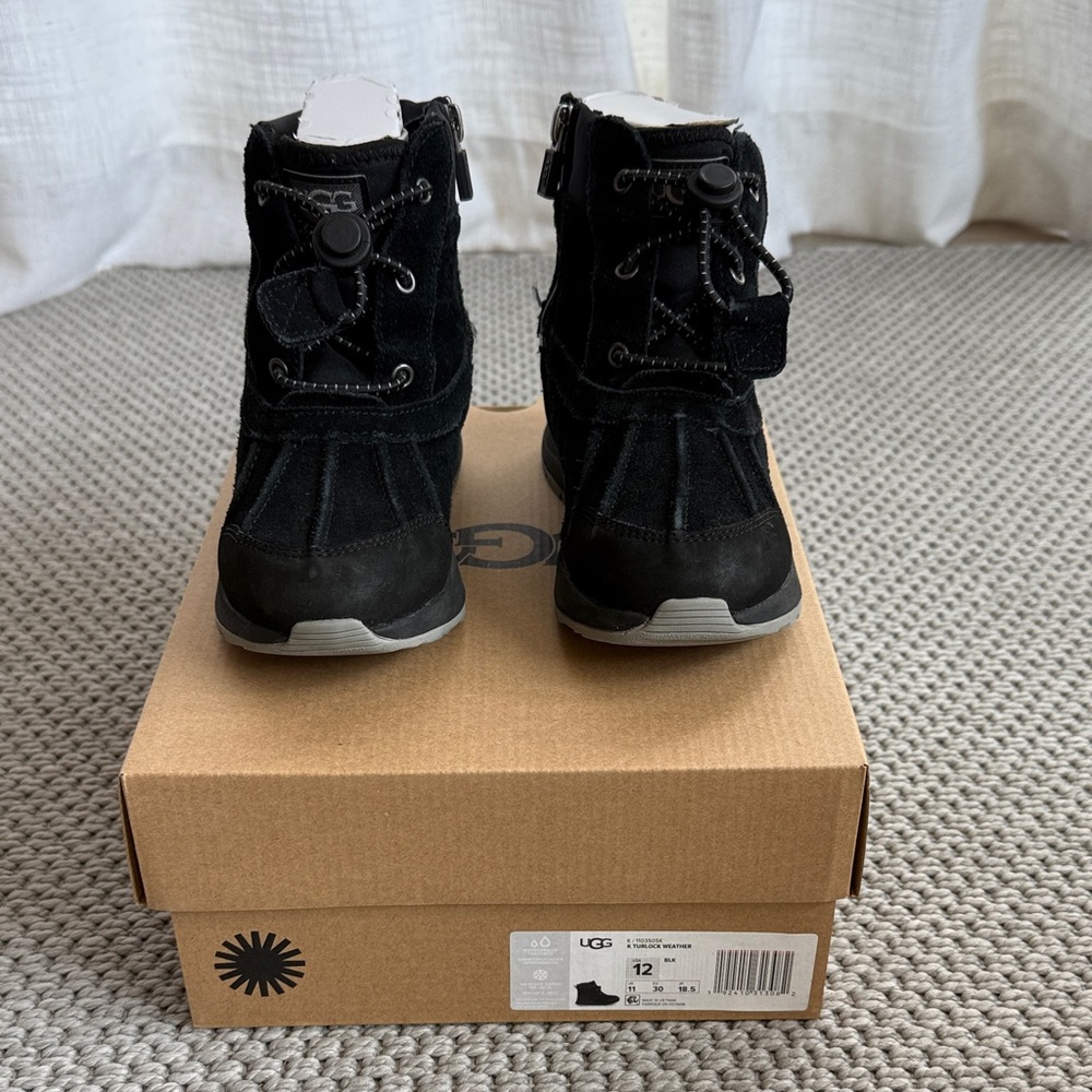 UGG Kids Black and Gray Boots